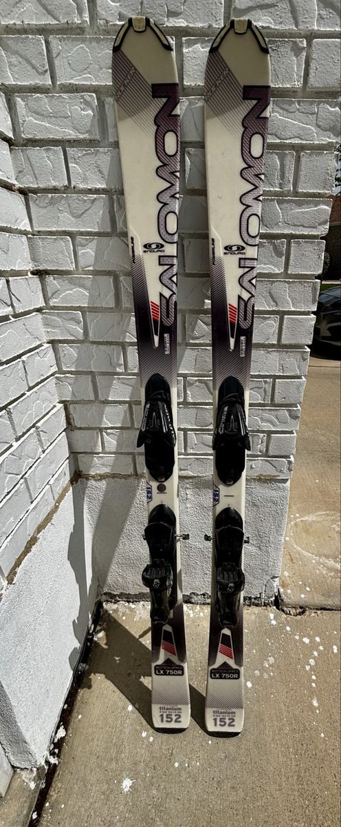 Salomon Enduro LX 750R Titanium Downhill Skis 152cm with Bindings