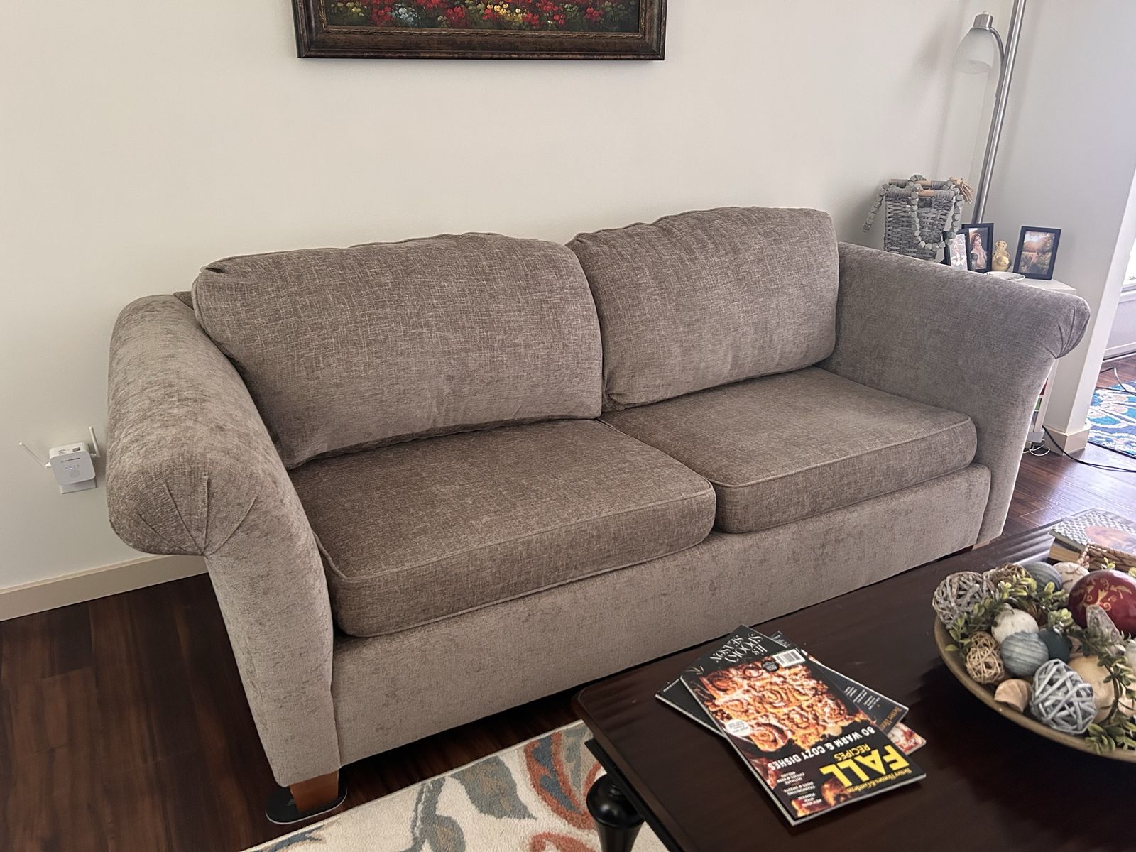 NEED GONE ASAP - Taupe Two-Cushion Couch