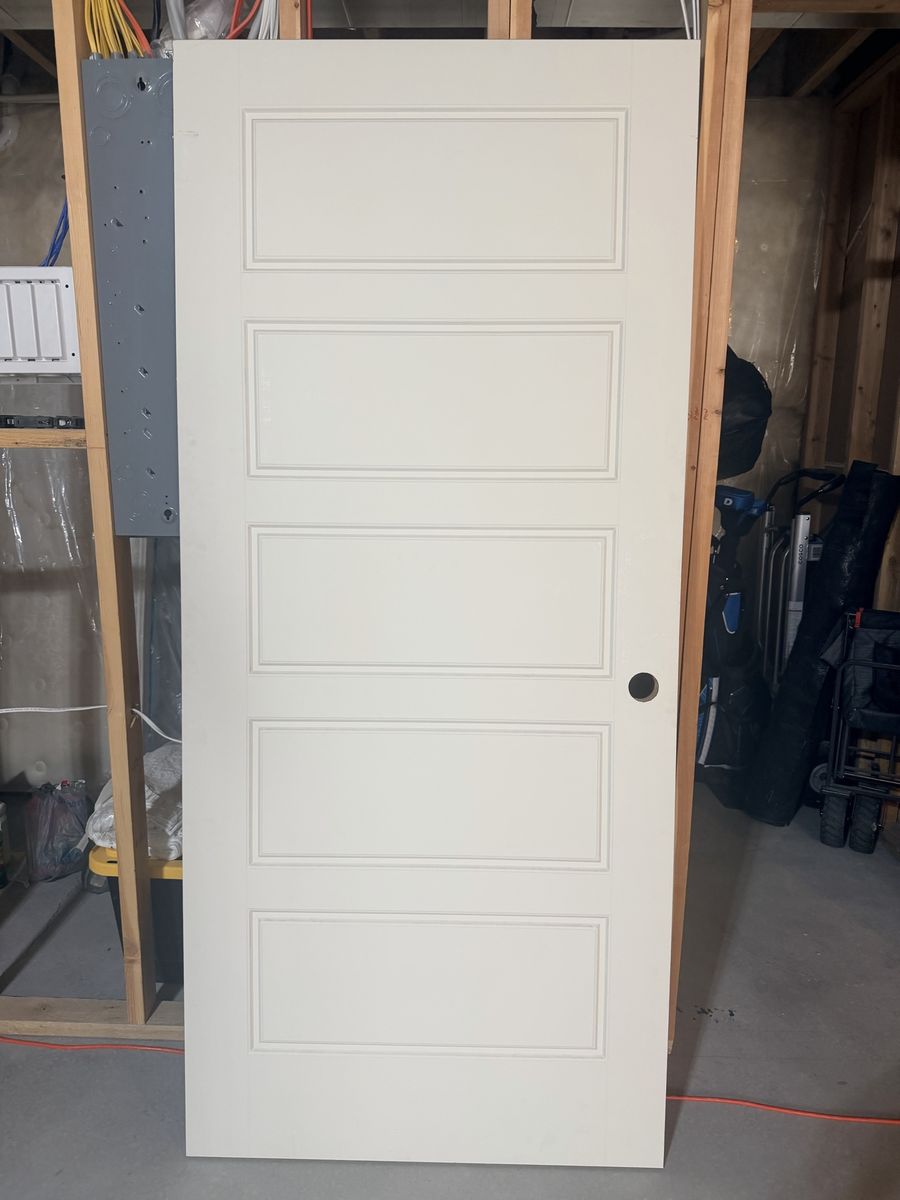 36" x 80" Interior Door Slab - Primed White 5-Panel