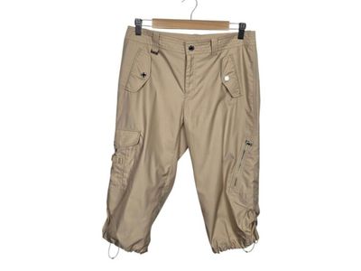 Ralph Lauren Golf Cropped Cargo Capri Pants Shorts Gold Beige Women's 4