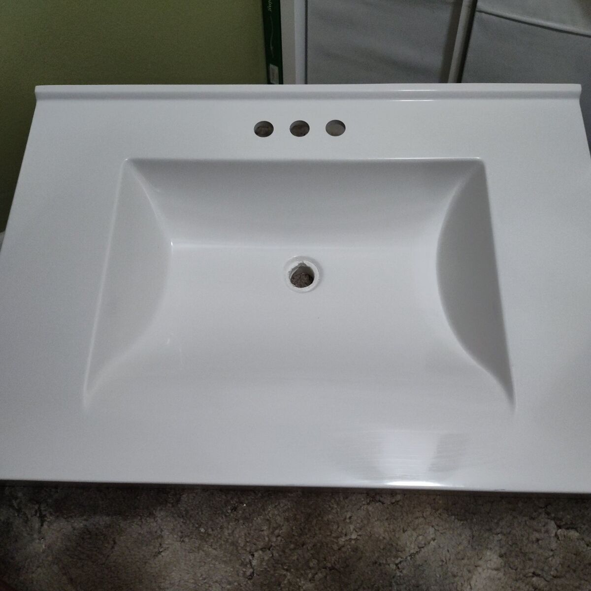 slightly used bathroom sink, vanity top 31x22