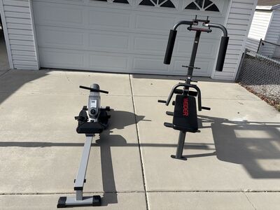 Home Gym Bundle – Rowing Machine + Weider Weight System + Plates