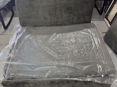 Gray Corduroy Chair and twin Sleeper Sofa Bed with Metal Frame - Space-Saving Design
