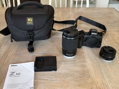 Nikon Z50 Mirrorless Camera w 16-50mm and 50-250mm Lenses, 2k shutter count