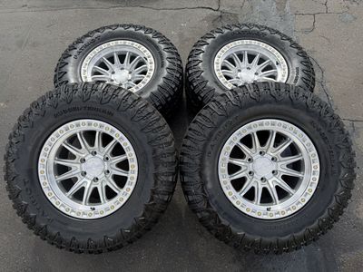 New LT295/70r17 RT Silver Arena 6x135 Ford F150 6
