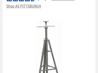 Pittsburgh 2 Ton Capacity Underhoist Safety exhaust Stand