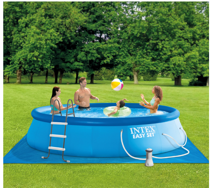 INTEX Easy Set 15ft x 42in Inflatable Above Ground Swimming Pool w/ Pump and Ladder