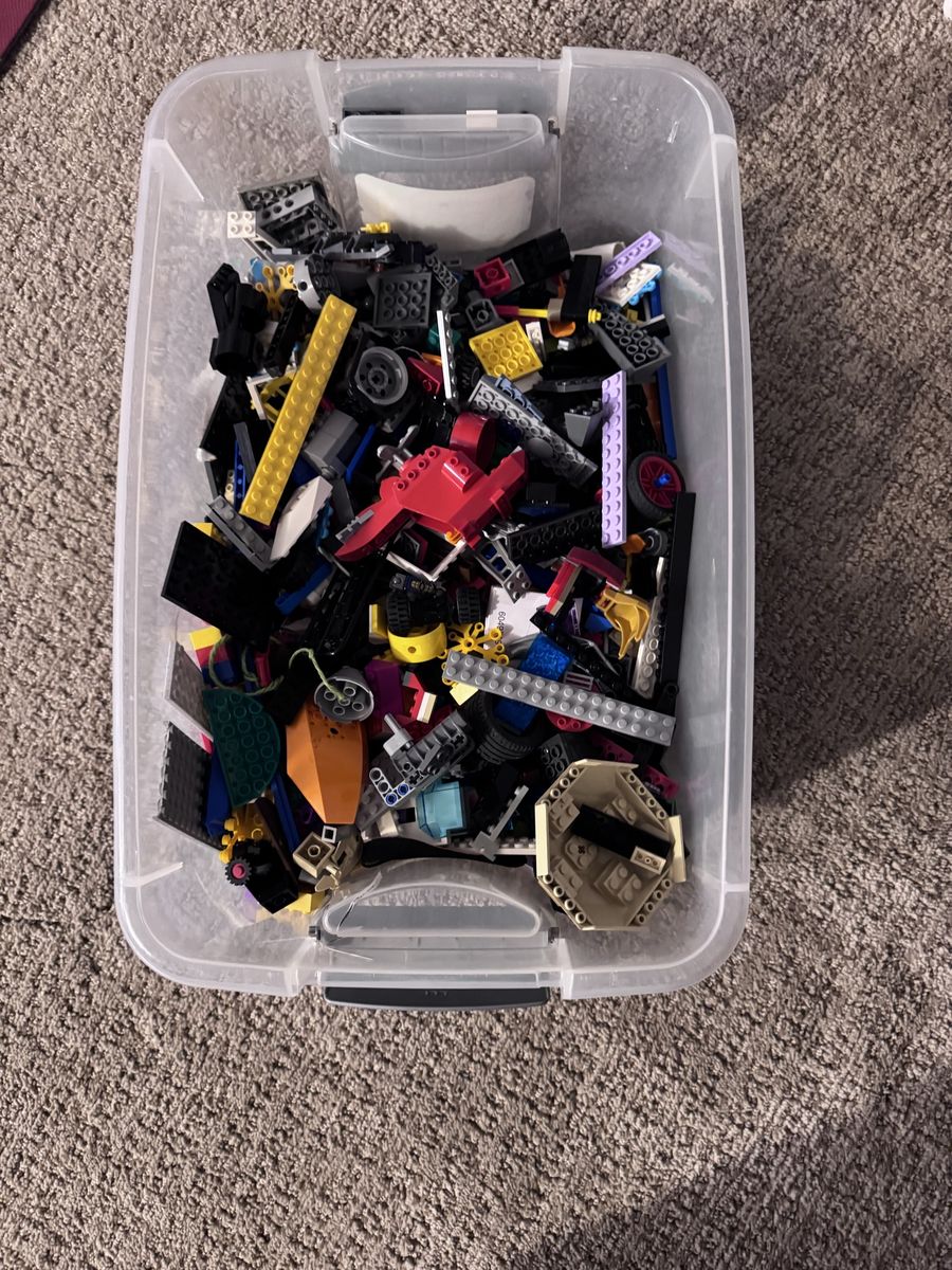 Large Bin of Assorted LEGO Bricks, Minifigures & Animals - Mixed Lot