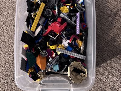 Large Bin of Assorted LEGO Bricks, Minifigures & Animals - Mixed Lot