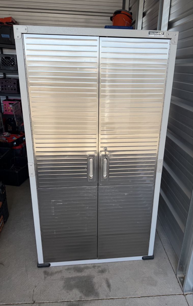 Seville Classics UltraHD Heavy-Duty Storage Cabinet Stainless Steel