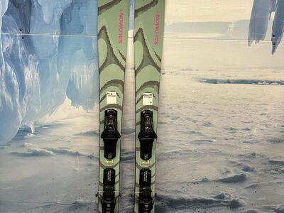 Salomon QST 100 148cm Skis w/ SALOMON NR M10 GW Demo Binding - Lightly Used (2026)