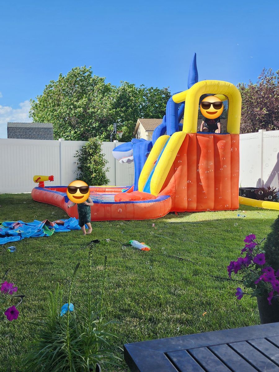 Costco Shark Kids Water Slide with Blower and Bag