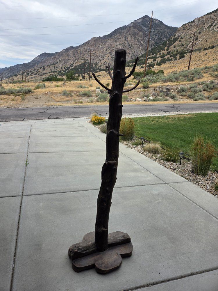 Handcrafted Wooden Branch Coat Rack Rustic Stand