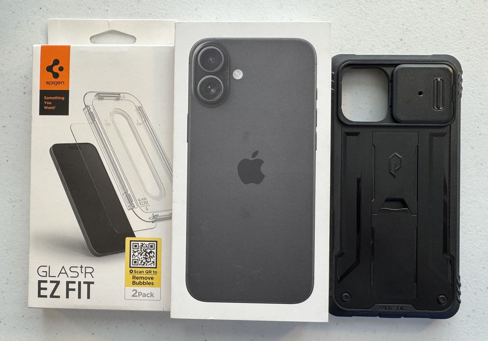 Apple iPhone 16 Plus 16+ 128GB Black Unlocked A3082 Box 100% Battery Health Bundle