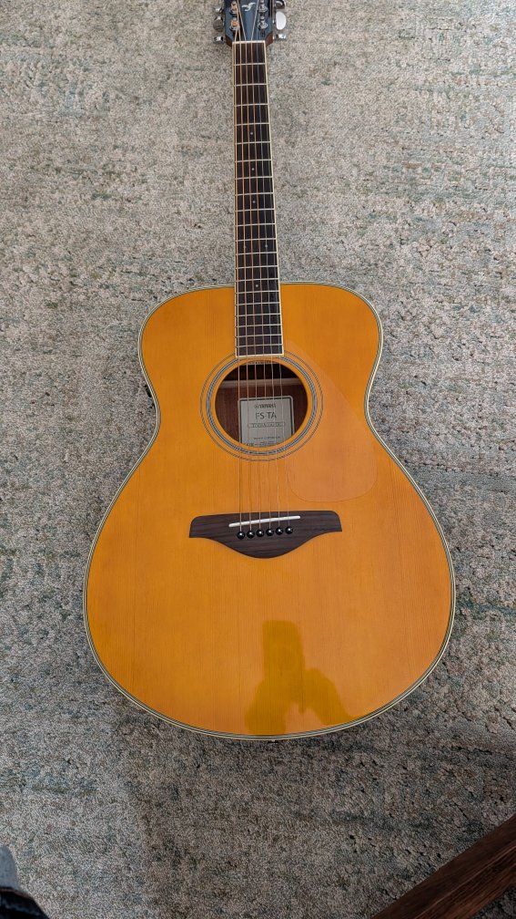 Yamaha FS-TA TransAcoustic Concert Acoustic-Electric Guitar with Padded Gig Bag