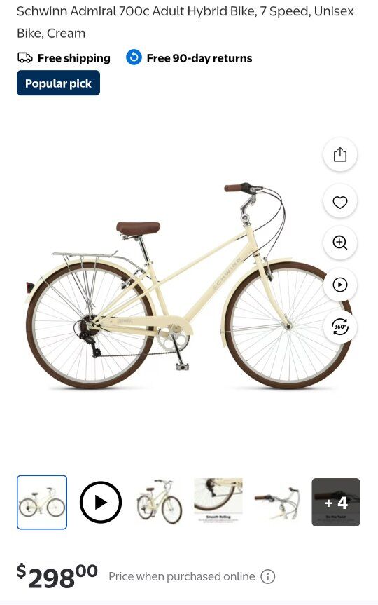 Schwinn Admiral 7 Speed Unisex 28" Cream
