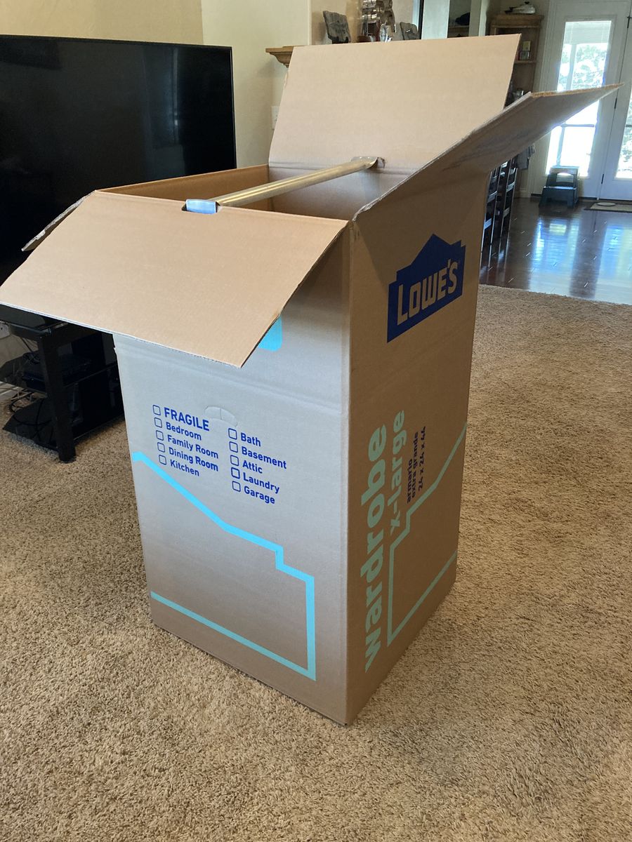 Large wardrobe moving box