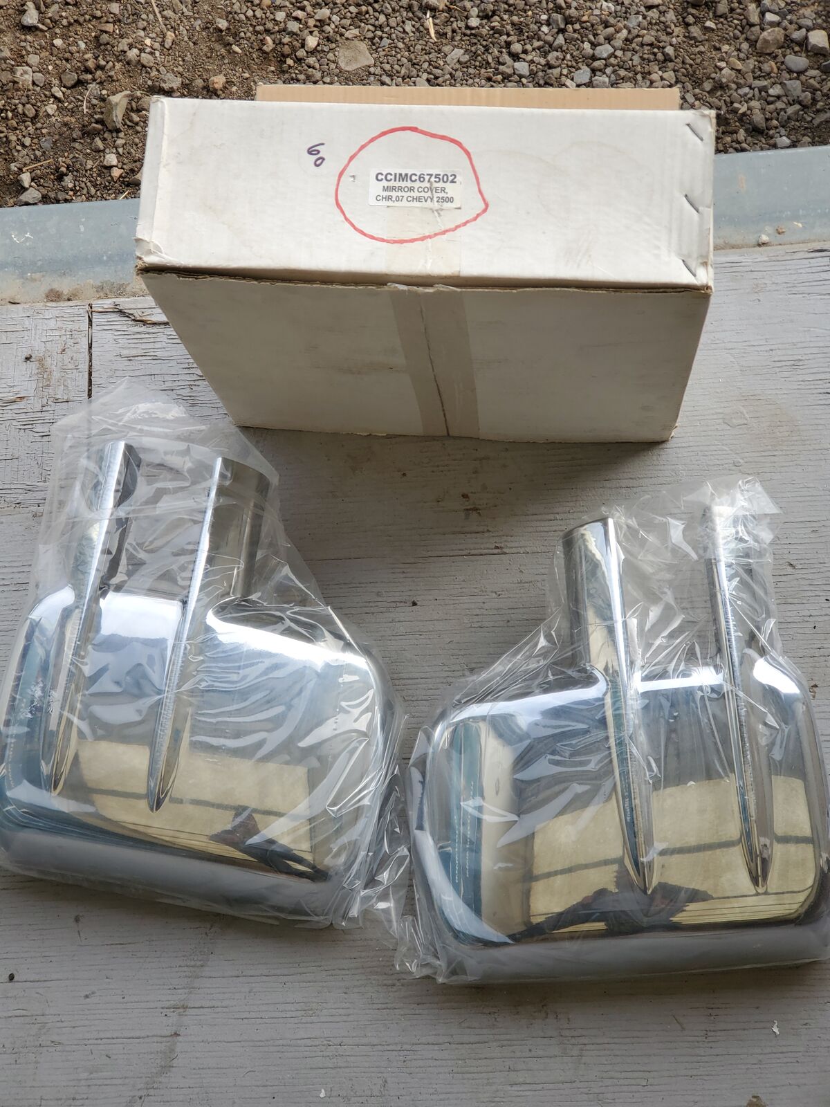 2007-2012 Chevy Silverado 2500 Chrome Full Tow Mirror Covers