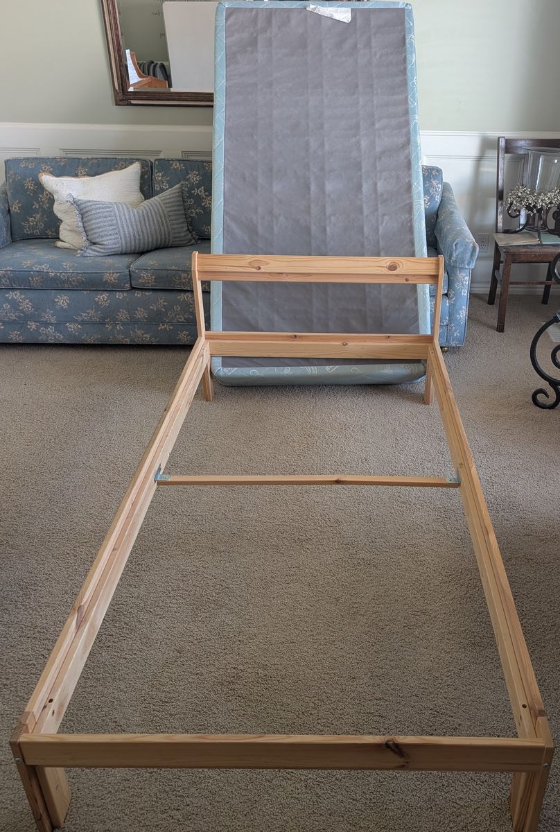 Wood Twin Bed Frame and Box Spring - NO Mattress