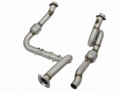 AFE Twisted Steel Downpipe Exhaust for 2017-2020 Ford Raptor F-150 AFE 48-33021-HC