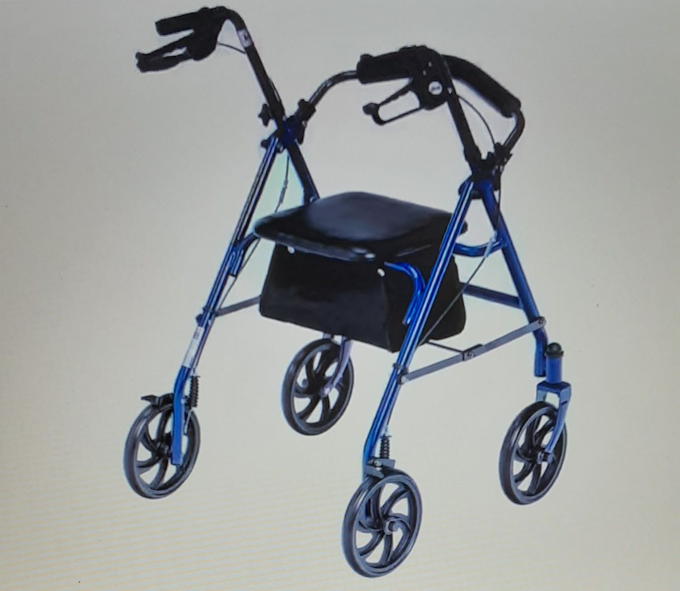 Drive Medical Rollator Rolling Walker with 7.5-inch Wheels, Fold Up Removable Back Support and Padded Seat - 300 lbs Capacity