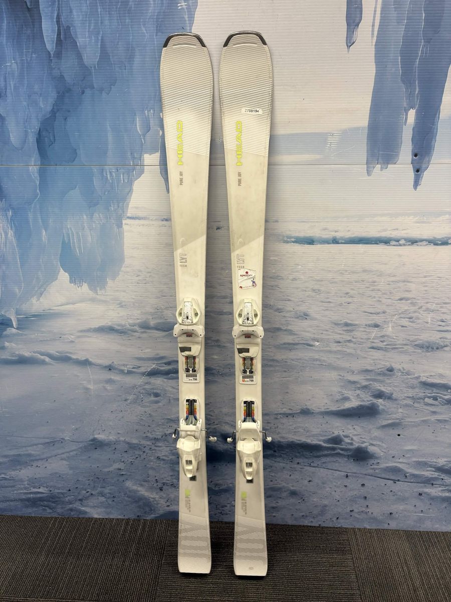 Head Pure Joy White R 153cm Skis w/ TYROLIA SLR 9.0 GW SYS Demo Binding - Used