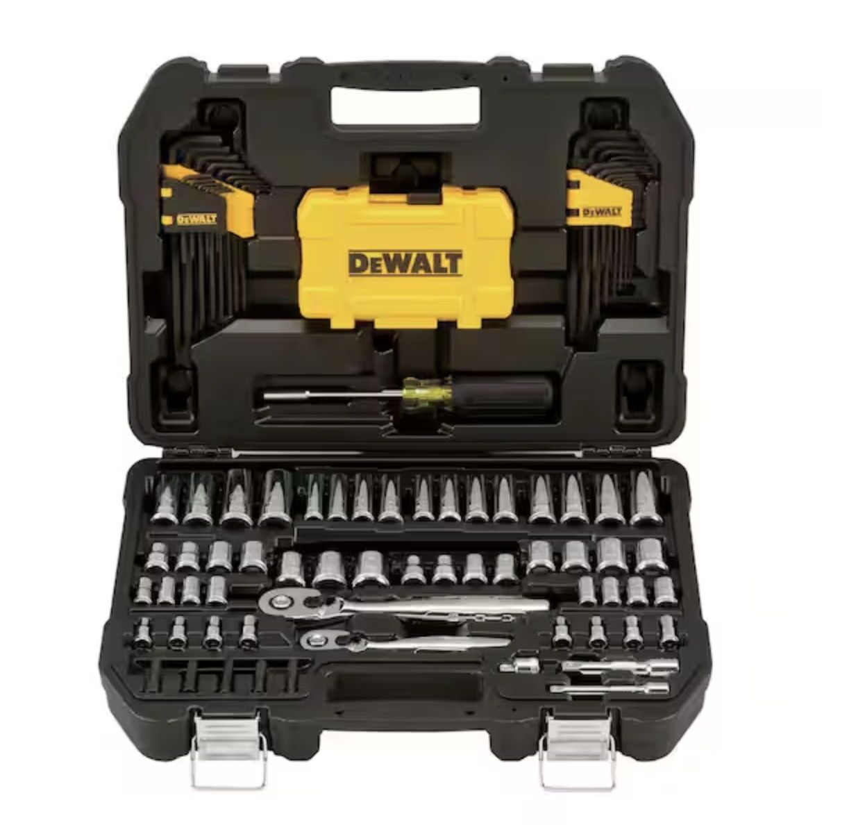 DEWALT 1/4 in. x 3/8 in. Drive Polished Chrome Mechanics Tool Set (108-Piece)