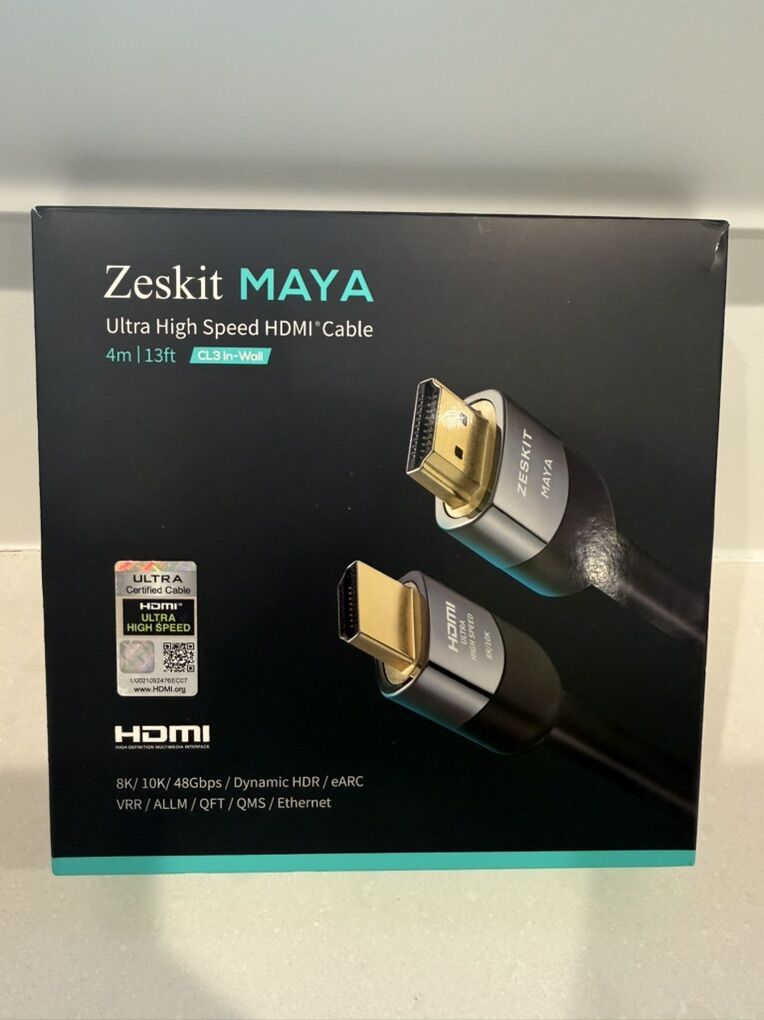 NEW Zeskit Certified 2.1 8K HDMI Cable 13 ft
