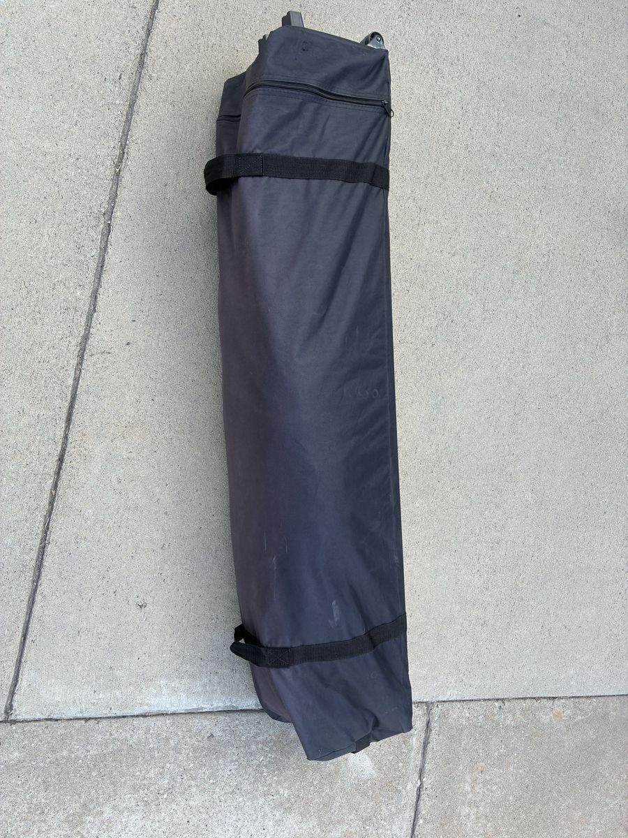 Black Pop-Up Canopy Tent with Rolling Storage Bag one bent pole 13 by 13 feet 