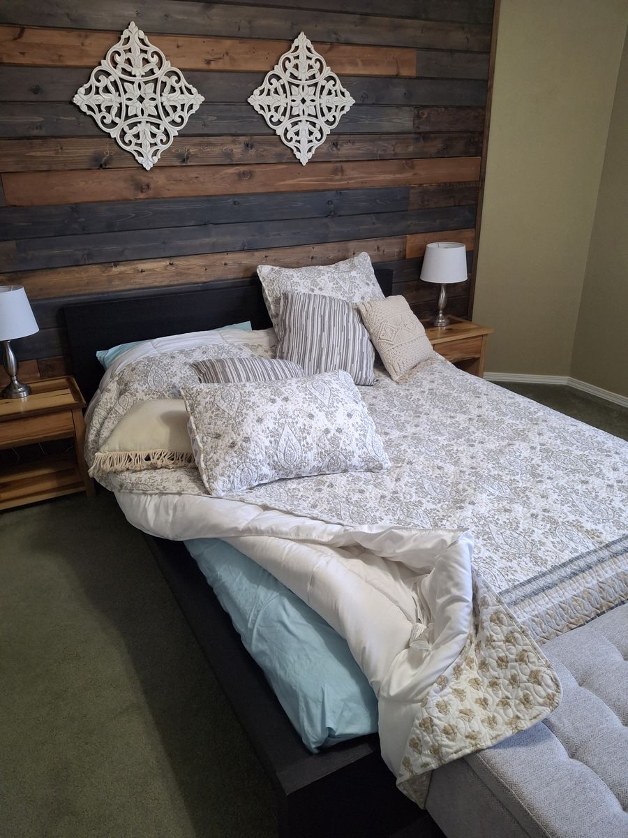 IKEA black platform bedframe
