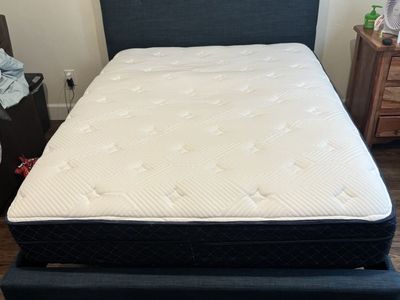 Full size bed and mattress