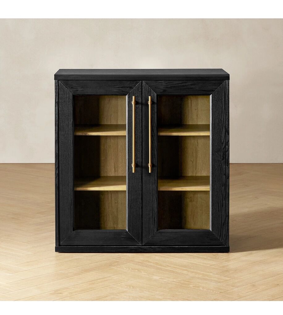 Blake Black Oak Modular Storage Cabinet