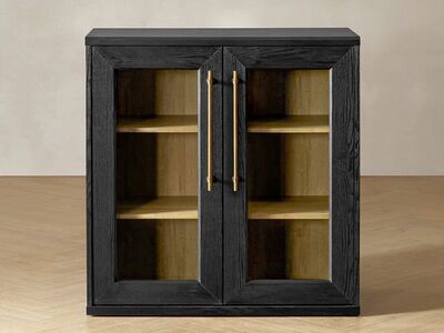Blake Black Oak Modular Storage Cabinet