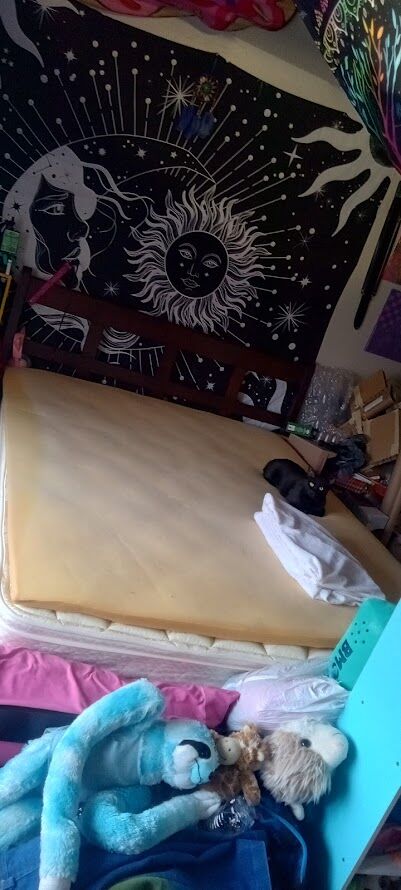 queen bed, box spring and frame set $100