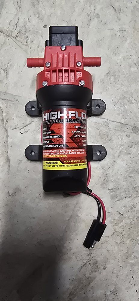 High Flo HFP-12000-1 12V High Performance Diaphragm Pump 1.2 GPM 60 PSI