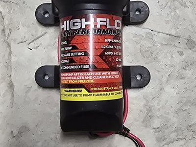 High Flo HFP-12000-1 12V High Performance Diaphragm Pump 1.2 GPM 60 PSI