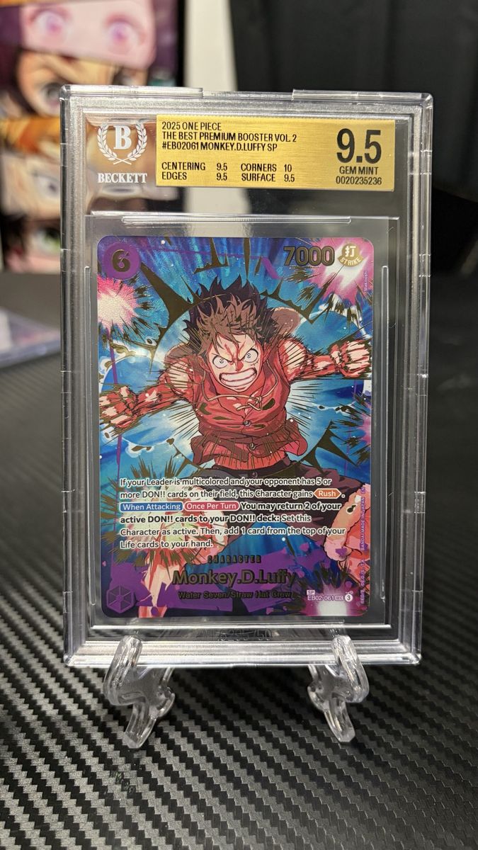 Beckett 9.5 Gem Mint: 2025 One Piece Monkey D. Luffy SP EB02-061 Trading Card
