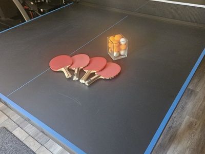 MD Sports TT218Y20002 Foldable Ping Pong Table Tennis Set with Paddles & Balls