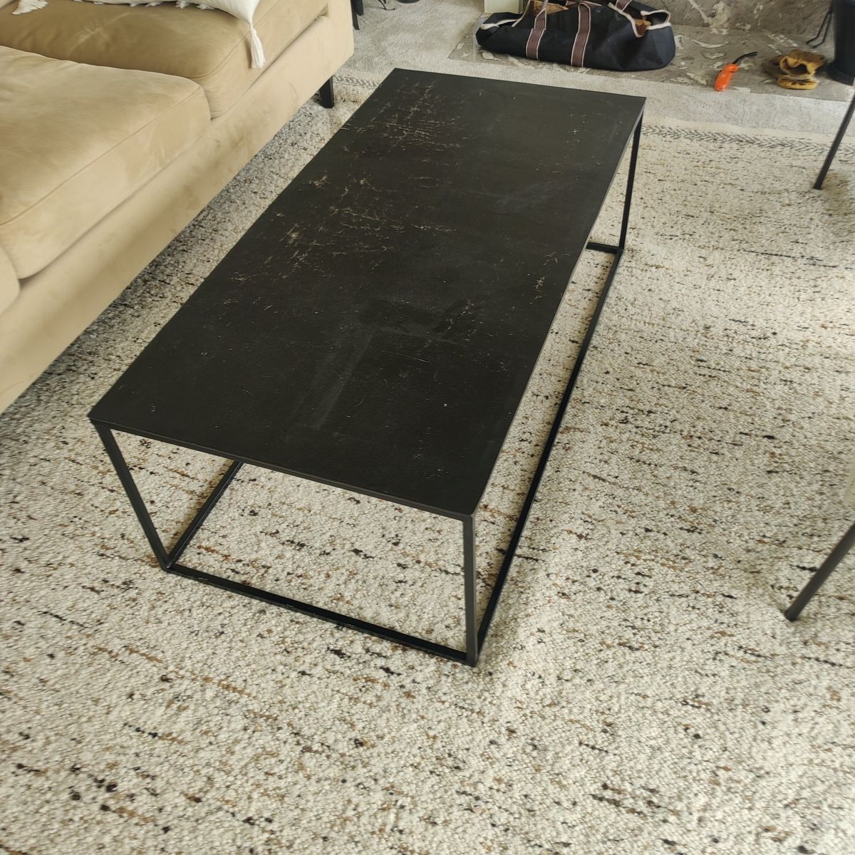 metal coffee table