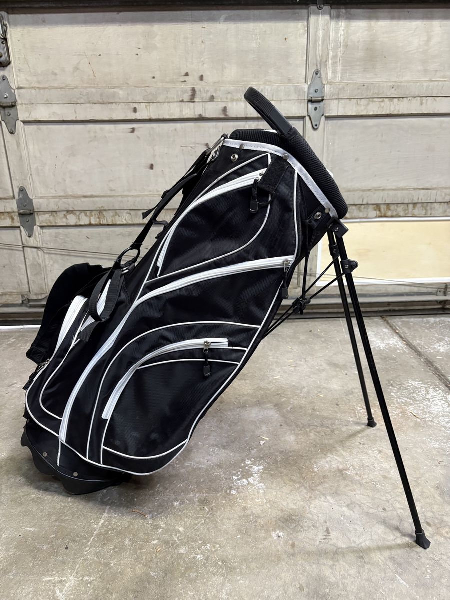 Precise Lightweight Golf Stand Bag – Black/White – Great Condition