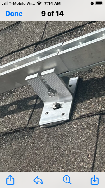 Lot of 20pcs Solar panel roof clips w/ stainless lag screws