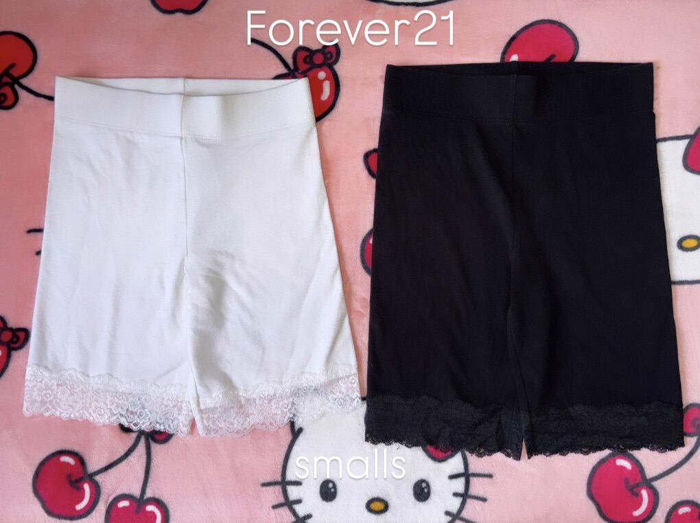 Forever21 Lace Trim Biker Shorts