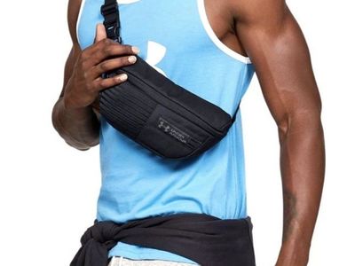 New! Under Armour Black Waist Bag Sling Fanny Pack