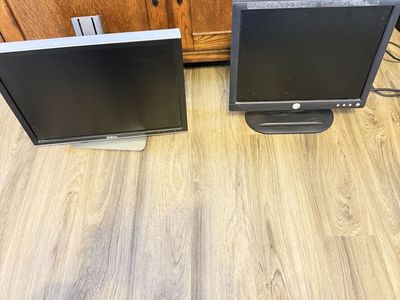 Two Dell Computer Monitors