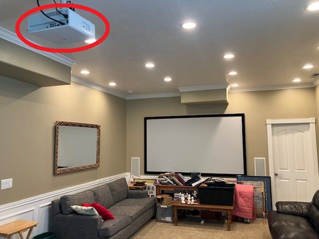 Complete 1080p Home Theater Setup – Sanyo Projector (NEW BULB) & Elite Screens 111" Frame Screen