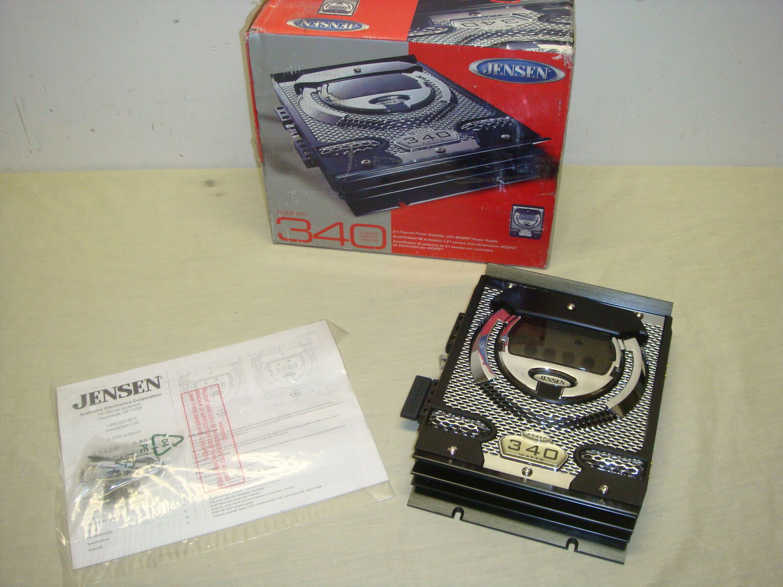 JENSEN A34XP 340 WATT STEREO CAR POWER AMPLIFIER AMP - LOOK!!