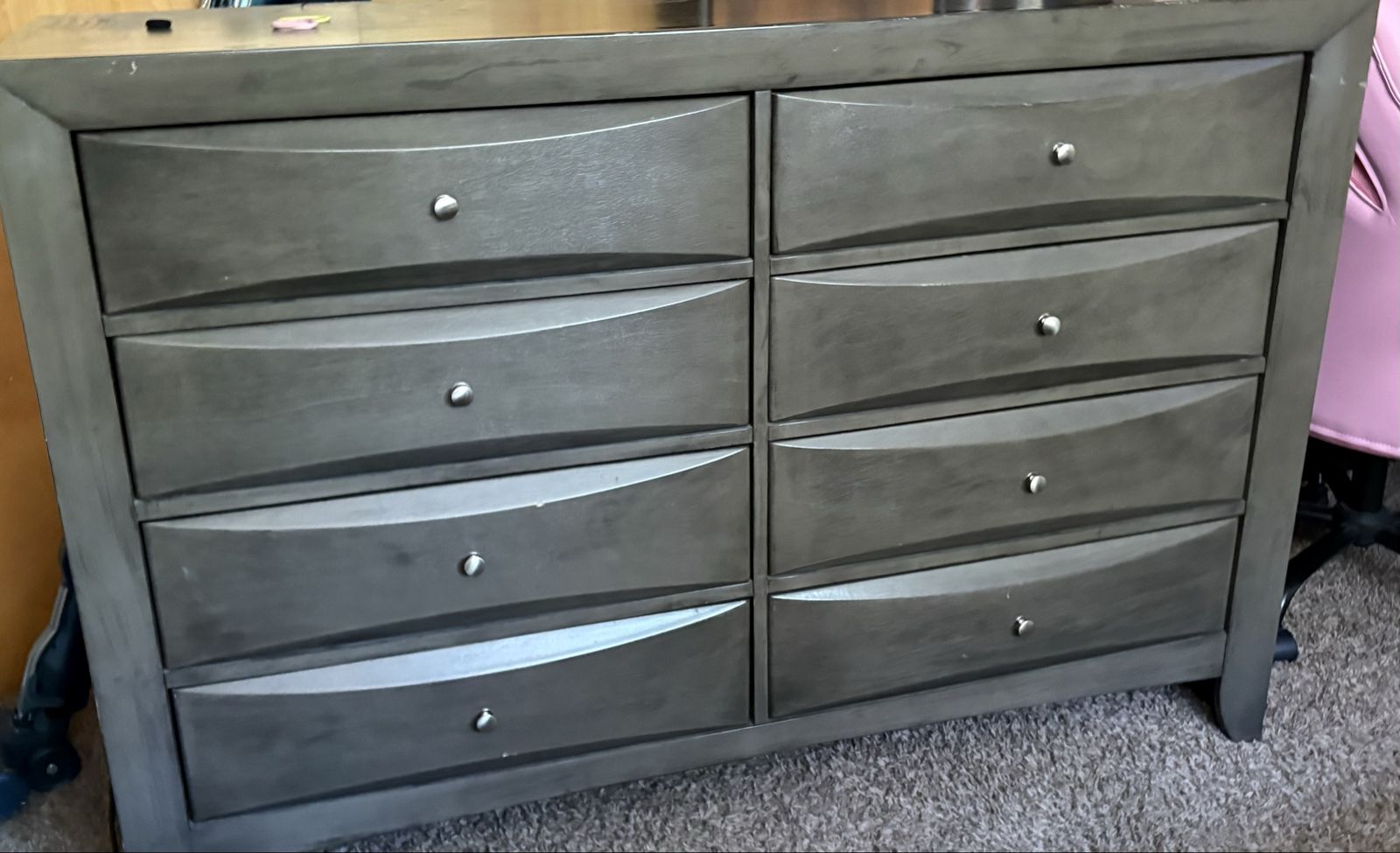 Gray dresser for sale asking for 300 OBO