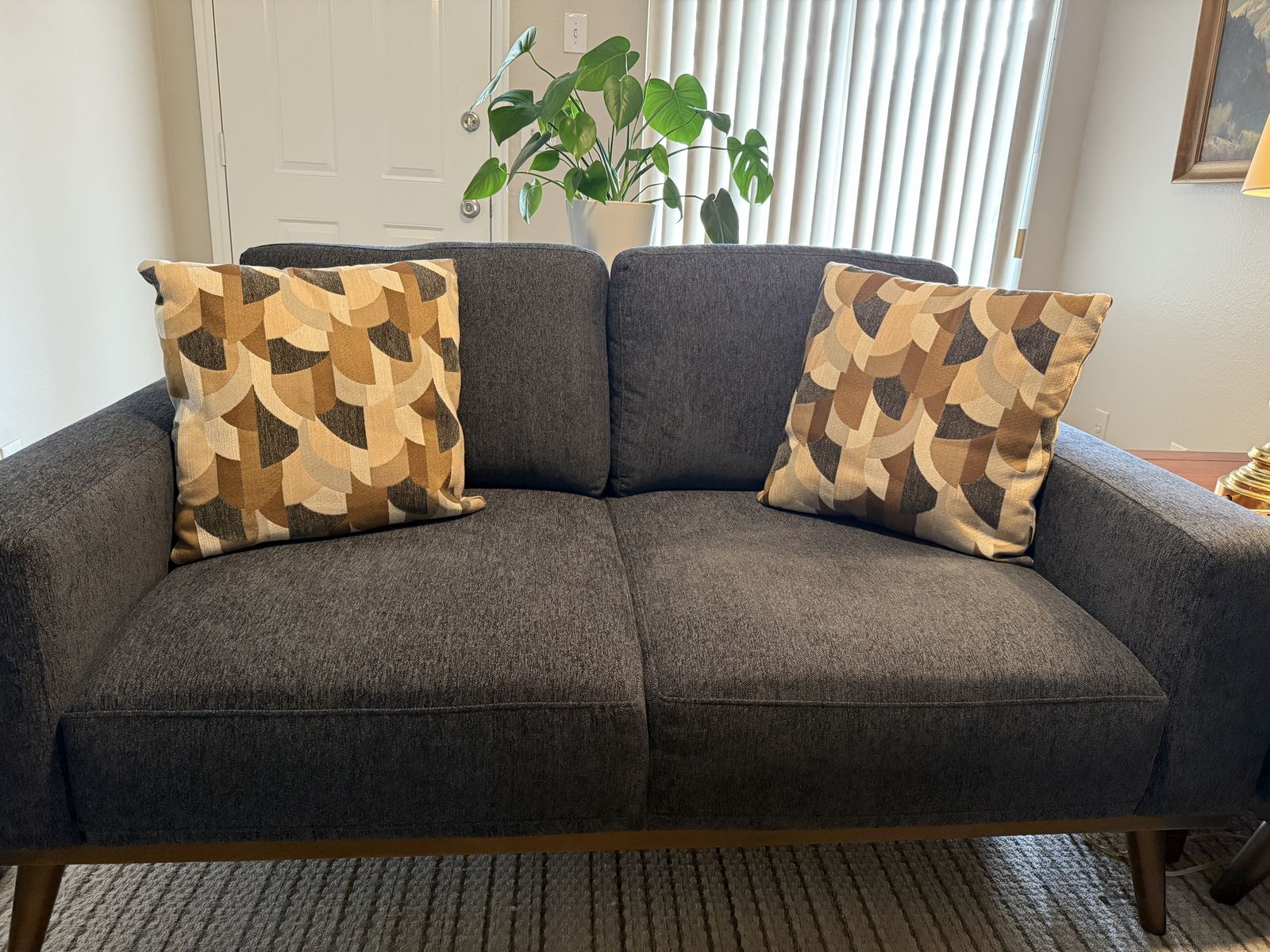 Couch and loveseat living room set like new