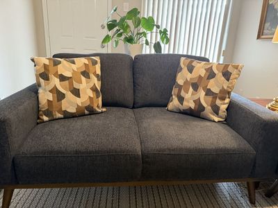 Couch and loveseat living room set like new