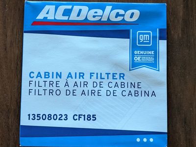 Unopened Cabin Air Filter -- GM ACDELCO